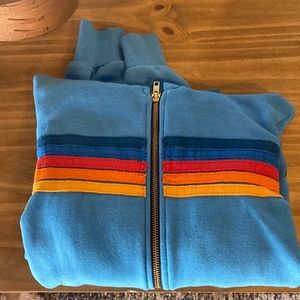 Aviator Nation 5 Stripe Zip Up Small